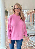 Melange Oversized Sweater - Candy Pink - sweater - Jimberly's Boutique - Olive Branch - Mississippi