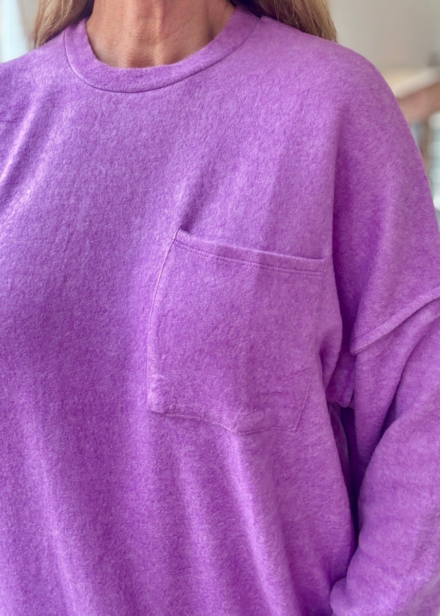 Melange Oversized Sweater - Violet - sweater - Jimberly's Boutique - Olive Branch - Mississippi