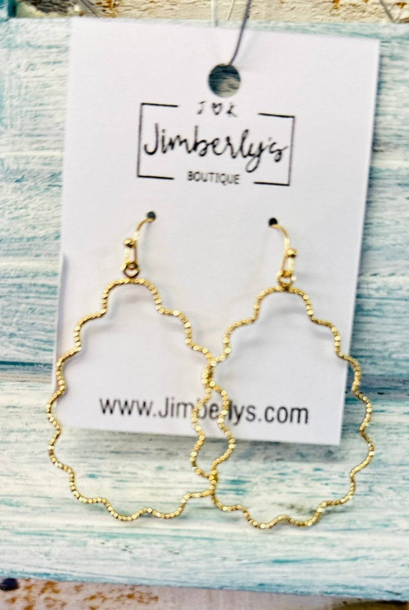 Metal Crumple Teardrop Earrings - earrings -Jimberly's Boutique-Olive Branch-Mississippi