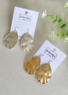 Metal Crumpled Teardrop Dangle Earrings - earrings -Jimberly's Boutique-Olive Branch-Mississippi