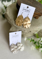 Metal Crumpled Teardrop Dangle Earrings - earrings -Jimberly's Boutique-Olive Branch-Mississippi