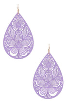 Metal Floral Cut Out Teardrop Earrings - -Jimberly's Boutique-Olive Branch-Mississippi