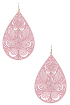 Metal Floral Cut Out Teardrop Earrings - -Jimberly's Boutique-Olive Branch-Mississippi