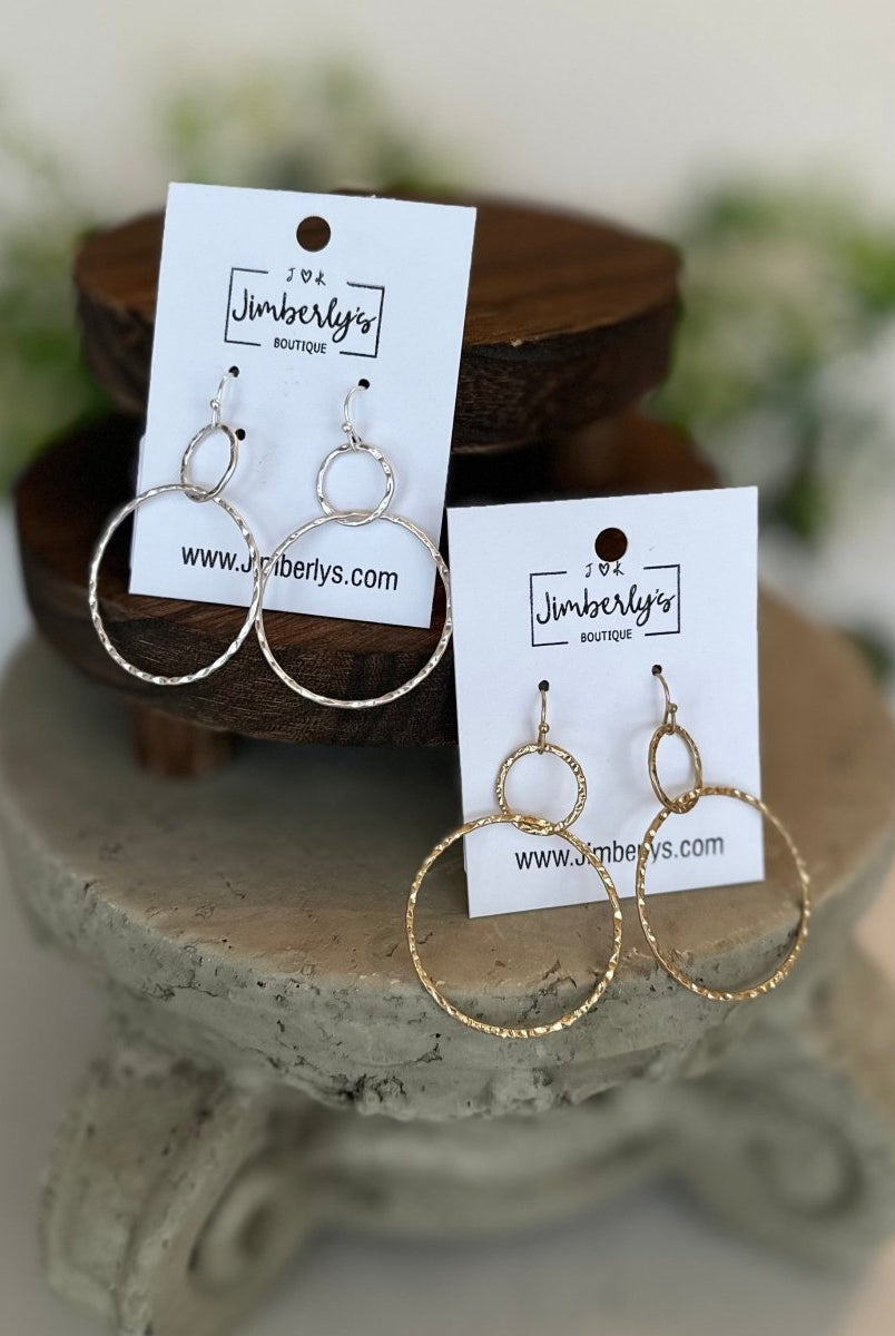 Metal Hoop Drop Earrings - earrings -Jimberly's Boutique-Olive Branch-Mississippi