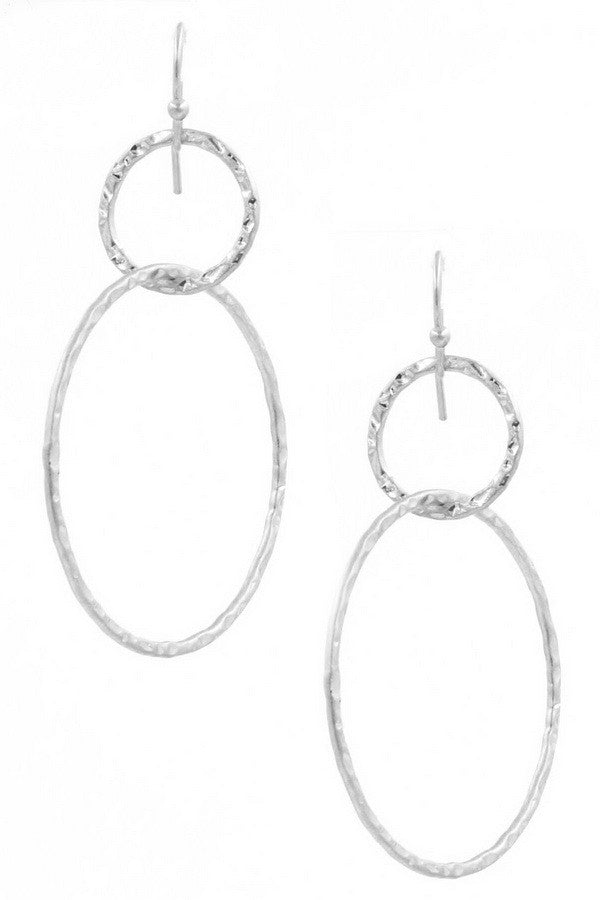 Metal Hoop Drop Earrings - earrings -Jimberly's Boutique-Olive Branch-Mississippi