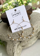 Metal Paveball Hoop Earrings - earrings -Jimberly's Boutique-Olive Branch-Mississippi