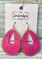 Metal Raffia Teardrop Earrings - earrings -Jimberly's Boutique-Olive Branch-Mississippi