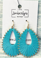 Metal Raffia Teardrop Earrings - earrings -Jimberly's Boutique-Olive Branch-Mississippi