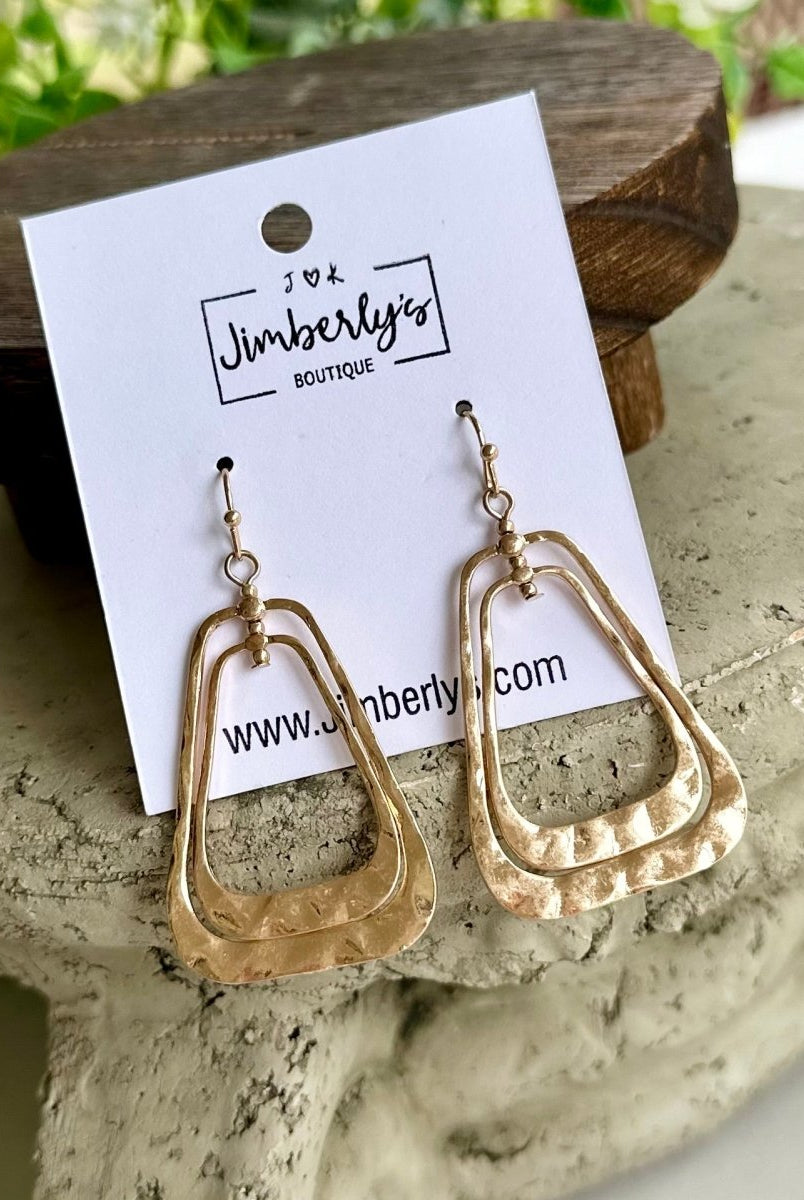Metal Square Layered Drop Earrings - -Jimberly's Boutique-Olive Branch-Mississippi