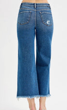 Mid Rise Crop Straight Jeans | Risen - Barrel Jeans/Pants -Jimberly's Boutique-Olive Branch-Mississippi
