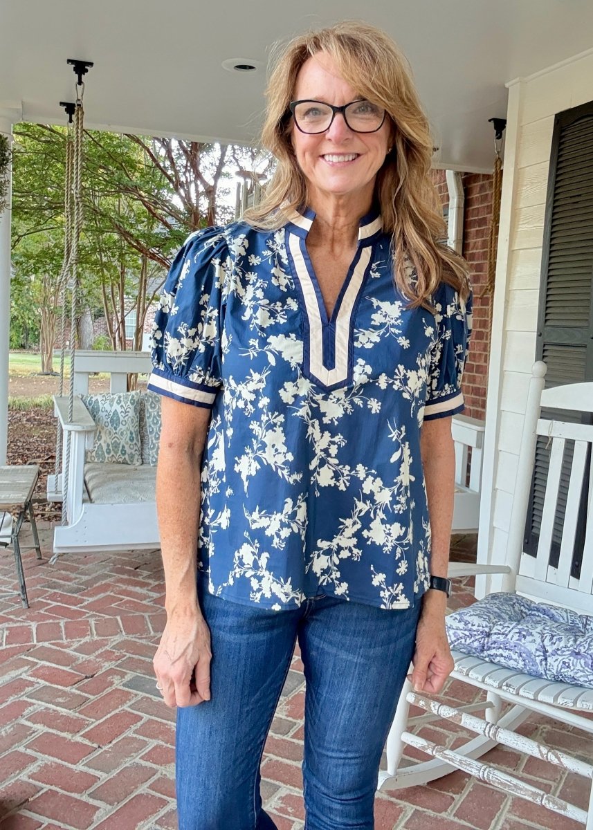 Midnight Botanica Top | Entro - Entro Top - Jimberly's Boutique - Olive Branch - Mississippi