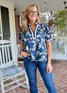 Midnight Botanica Top | Entro - Entro Top - Jimberly's Boutique - Olive Branch - Mississippi