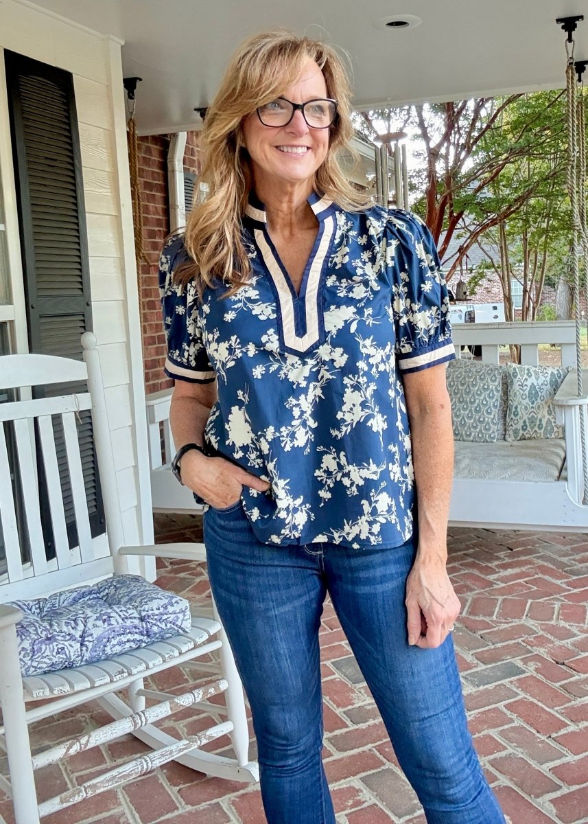 Midnight Botanica Top | Entro - Entro Top - Jimberly's Boutique - Olive Branch - Mississippi