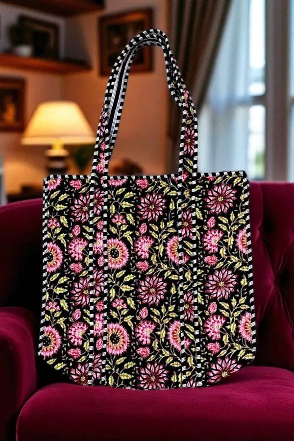 Midnight Garden Floral Tote Bag - Jimberly's Boutique - Olive Branch - Mississippi