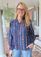Midnight Mix Striped Floral Print Top - Umgee Top -Jimberly's Boutique-Olive Branch-Mississippi
