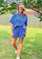 Mindy Ribbed Short Set - Classic Blue - short set - Jimberly's Boutique - Olive Branch - Mississippi