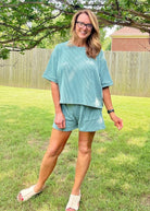 Mindy Ribbed Short Set - Jade - short set - Jimberly's Boutique - Olive Branch - Mississippi