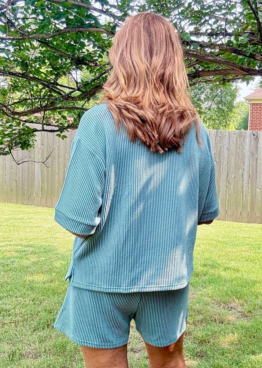 Mindy Ribbed Short Set - Jade - short set - Jimberly's Boutique - Olive Branch - Mississippi