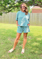 Mindy Ribbed Short Set - Jade - short set - Jimberly's Boutique - Olive Branch - Mississippi