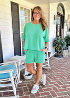 Mindy Ribbed Short Set - Kelly Green | Zenana - short set - Jimberly's Boutique - Olive Branch - Mississippi