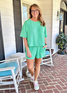 Mindy Ribbed Short Set - Kelly Green | Zenana - short set - Jimberly's Boutique - Olive Branch - Mississippi