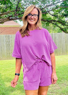 Mindy Ribbed Short Set - Lt Plum - short set - Jimberly's Boutique - Olive Branch - Mississippi