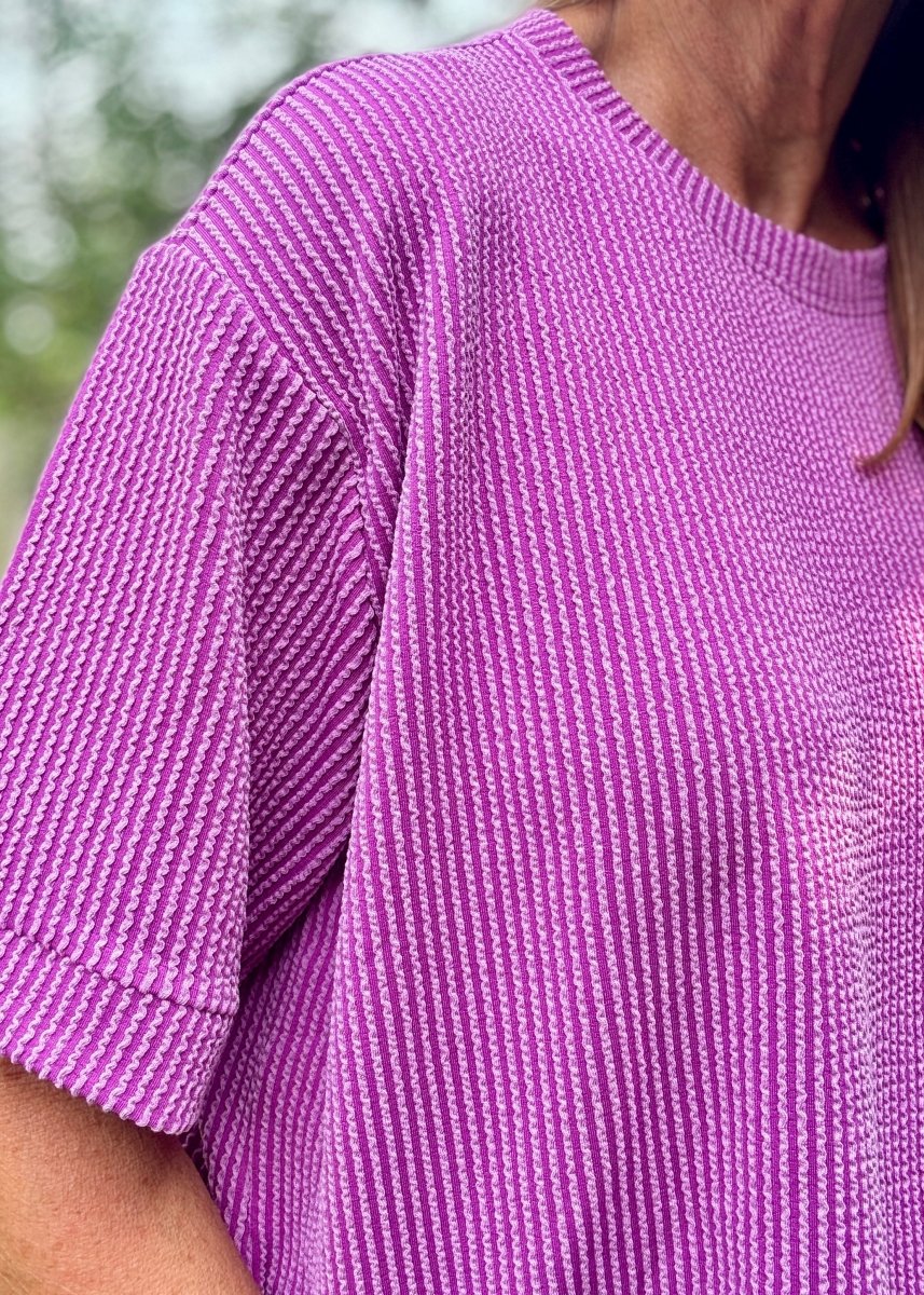 Mindy Ribbed Short Set - Lt Plum - short set - Jimberly's Boutique - Olive Branch - Mississippi