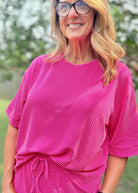 Mindy Ribbed Short Set - Neon Hot Pink | Zenana - short set - Jimberly's Boutique - Olive Branch - Mississippi