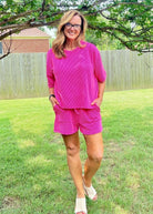 Mindy Ribbed Short Set - Neon Hot Pink | Zenana - short set - Jimberly's Boutique - Olive Branch - Mississippi