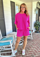 Mindy Ribbed Short Set - Neon Hot Pink | Zenana - short set - Jimberly's Boutique - Olive Branch - Mississippi