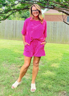 Mindy Ribbed Short Set - Neon Hot Pink | Zenana - short set - Jimberly's Boutique - Olive Branch - Mississippi