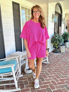 Mindy Ribbed Short Set - Rose | Zenana - short set - Jimberly's Boutique - Olive Branch - Mississippi
