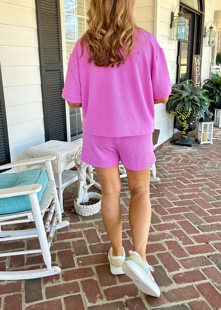 Mindy Ribbed Short Set - Spring Violet | Zenana - short set - Jimberly's Boutique - Olive Branch - Mississippi