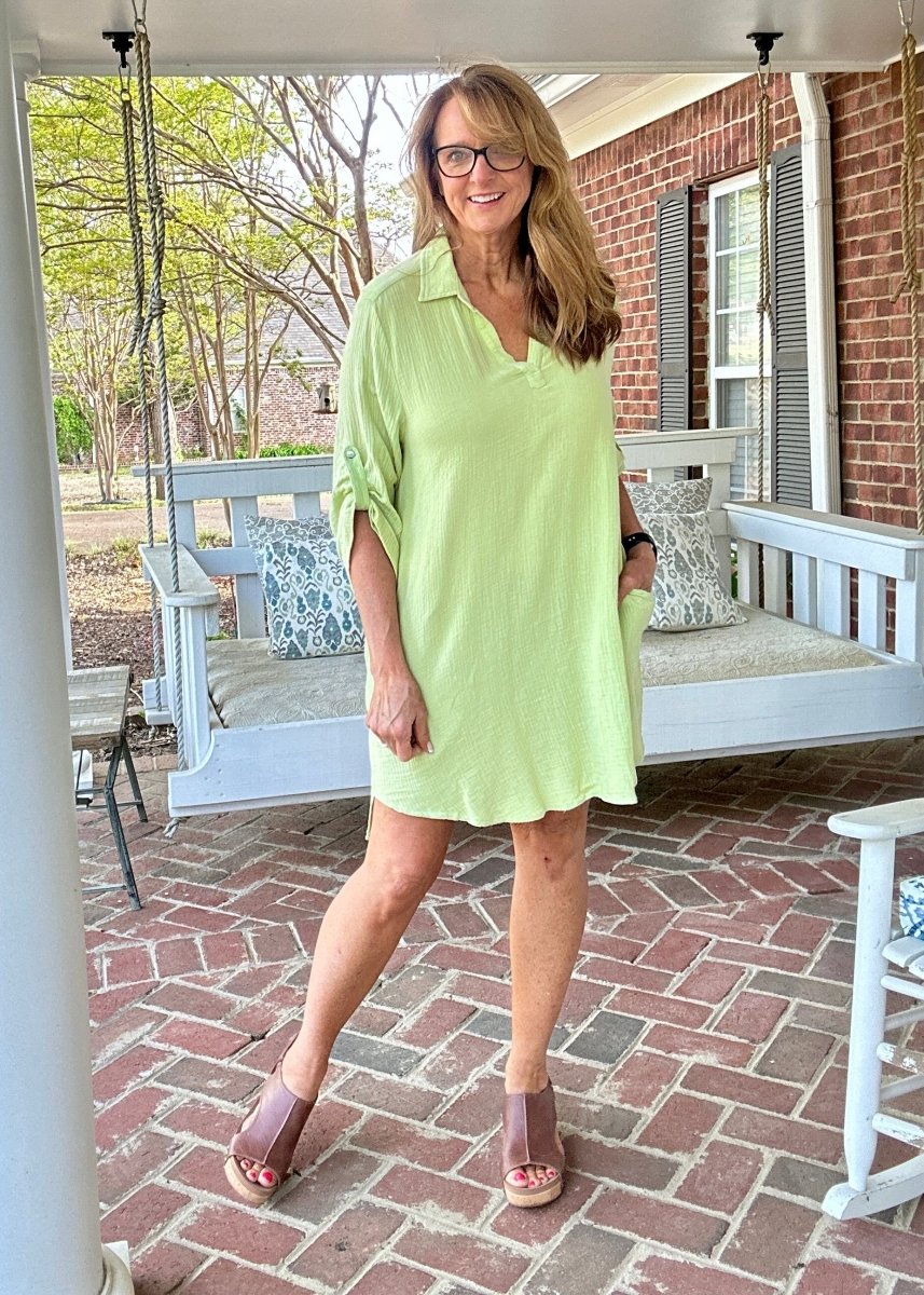 strapless open back dress Mineral Washed Shirt Dress