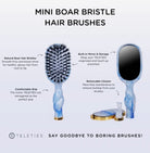 Mini Boar Brush – Tide & True Blue | TELETIES - Teleties Hair Brush -Jimberly's Boutique-Olive Branch-Mississippi