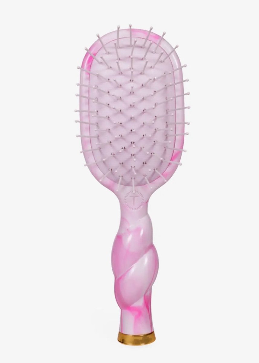 Mini Detangler Brush For Medium Hair - Pinch Me Pink - Teleties Hair Brush -Jimberly's Boutique-Olive Branch-Mississippi