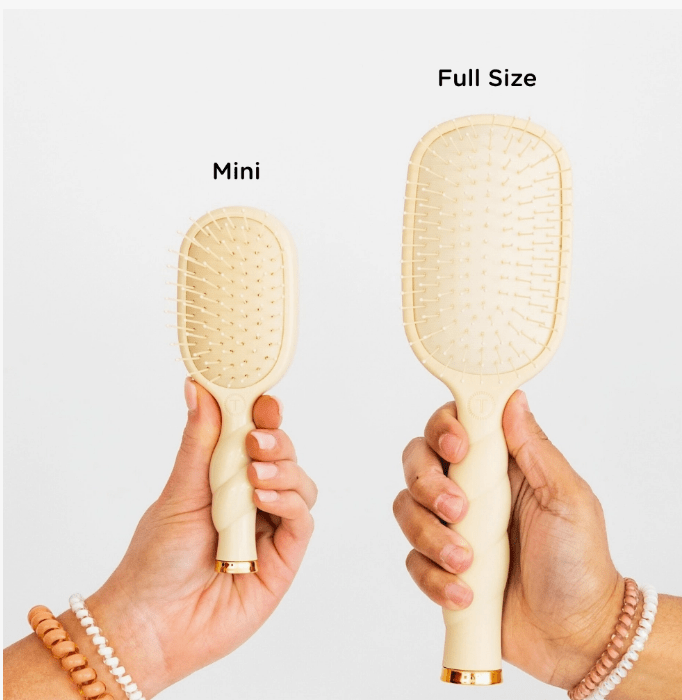 Mini Detangler Brush For Medium Hair - Tan - Teleties Hair Brush - Jimberly's Boutique - Olive Branch - Mississippi
