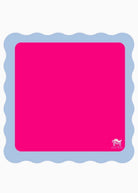 Mini Mahjong Mat - Pink Center/Blue Scallop | My Fair Mahjong - Mahjong Mat -Jimberly's Boutique-Olive Branch-Mississippi