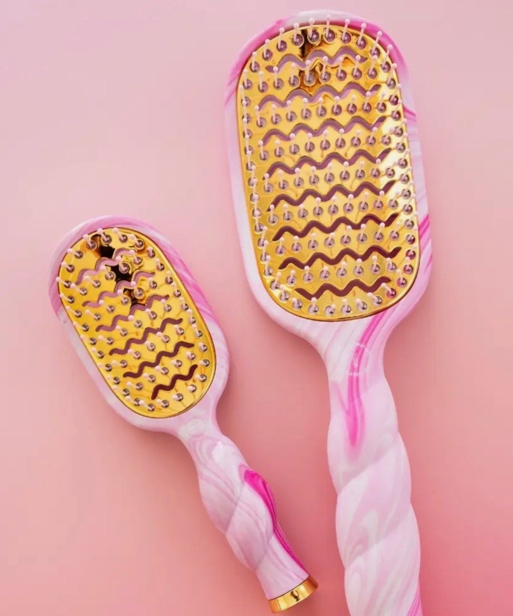 Mini Vented Brush – Pinch Me Pink | TELETIES - Teleties Hair Brush -Jimberly's Boutique-Olive Branch-Mississippi