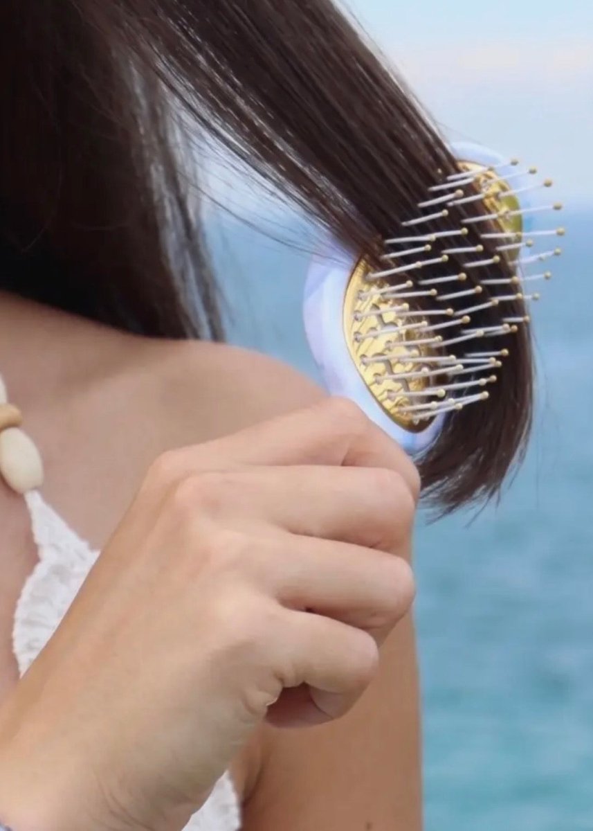 Mini Vented Brush – Tide & True Blue | TELETIES - Teleties Hair Brush -Jimberly's Boutique-Olive Branch-Mississippi