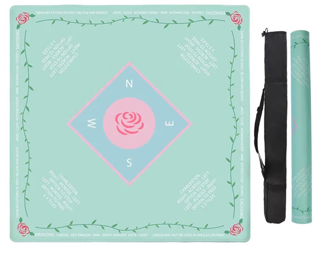 Mint Rose Mahjong Mat - Mahjong Mat - Jimberly's Boutique - Olive Branch - Mississippi