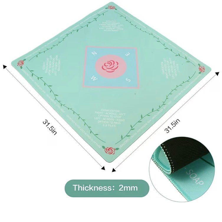 Mint Rose Mahjong Mat - Mahjong Mat - Jimberly's Boutique - Olive Branch - Mississippi