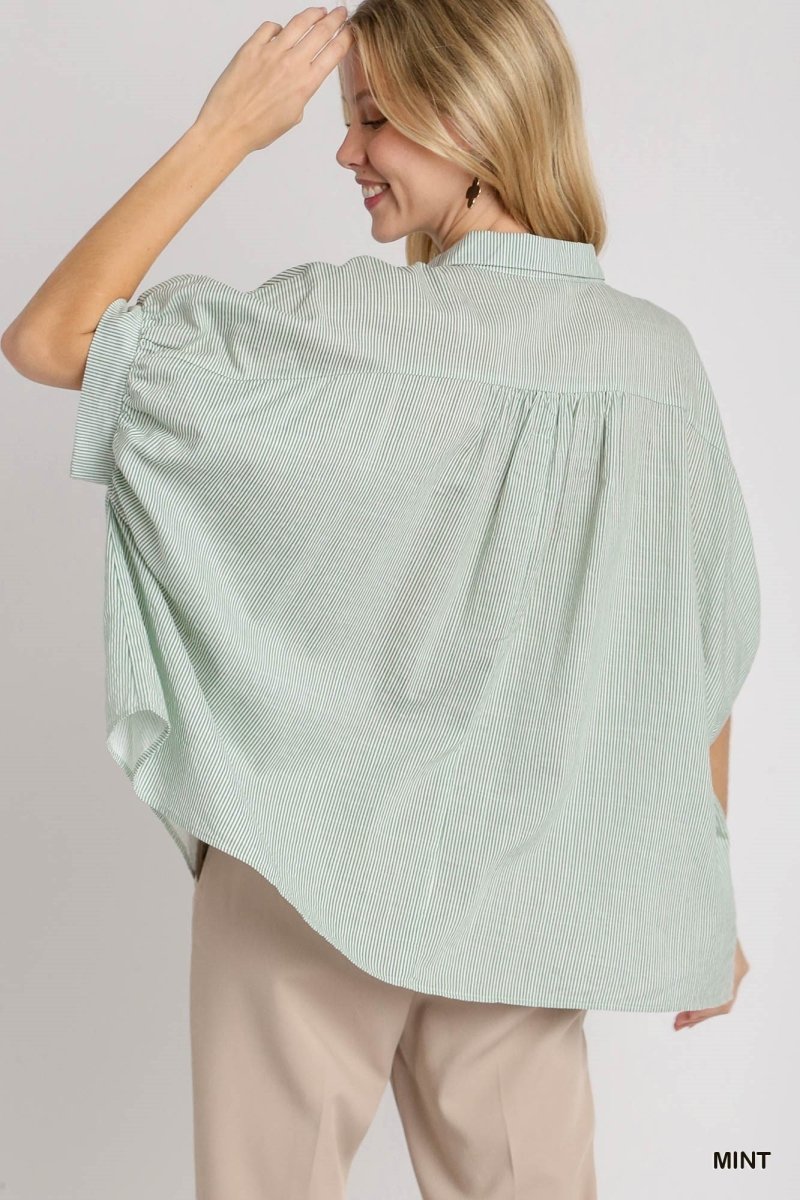 Minty Fresh Striped Top | Umgee (Reg & Plus Sizes) - Jimberly's Boutique - Olive Branch - Mississippi