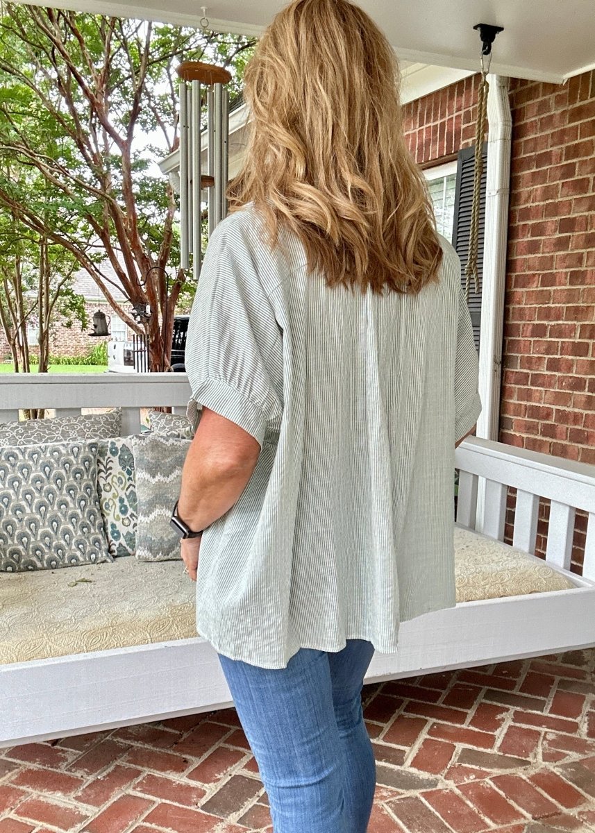 Minty Fresh Striped Top | Umgee (Reg & Plus Sizes) - Jimberly's Boutique - Olive Branch - Mississippi