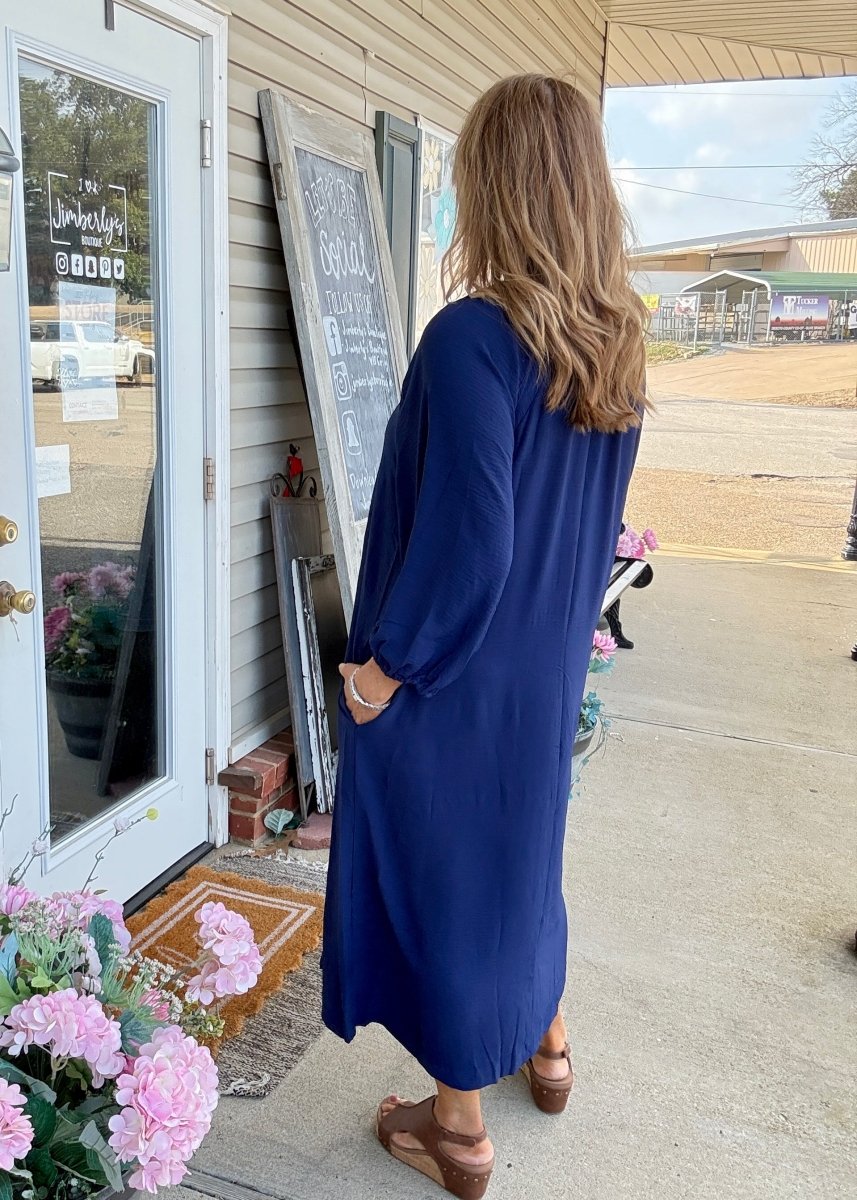 Miranda Midi Dress - Navy - midi dress - Jimberly's Boutique - Olive Branch - Mississippi