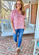 Mix Boho Blouse/Top - Red Mix | Umgee - Umgee Top - Jimberly's Boutique - Olive Branch - Mississippi