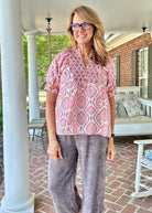Mix Boho Blouse/Top - Red Mix | Umgee - Umgee Top - Jimberly's Boutique - Olive Branch - Mississippi