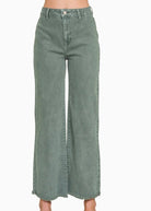 Mobile Acid Wash Straight Wide Pants - Ash Jade - casual pants -Jimberly's Boutique-Olive Branch-Mississippi