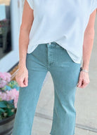 Mobile Acid Wash Straight Wide Pants - Ash Jade - casual pants -Jimberly's Boutique-Olive Branch-Mississippi