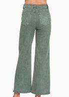 Mobile Acid Wash Straight Wide Pants - Ash Jade - casual pants -Jimberly's Boutique-Olive Branch-Mississippi